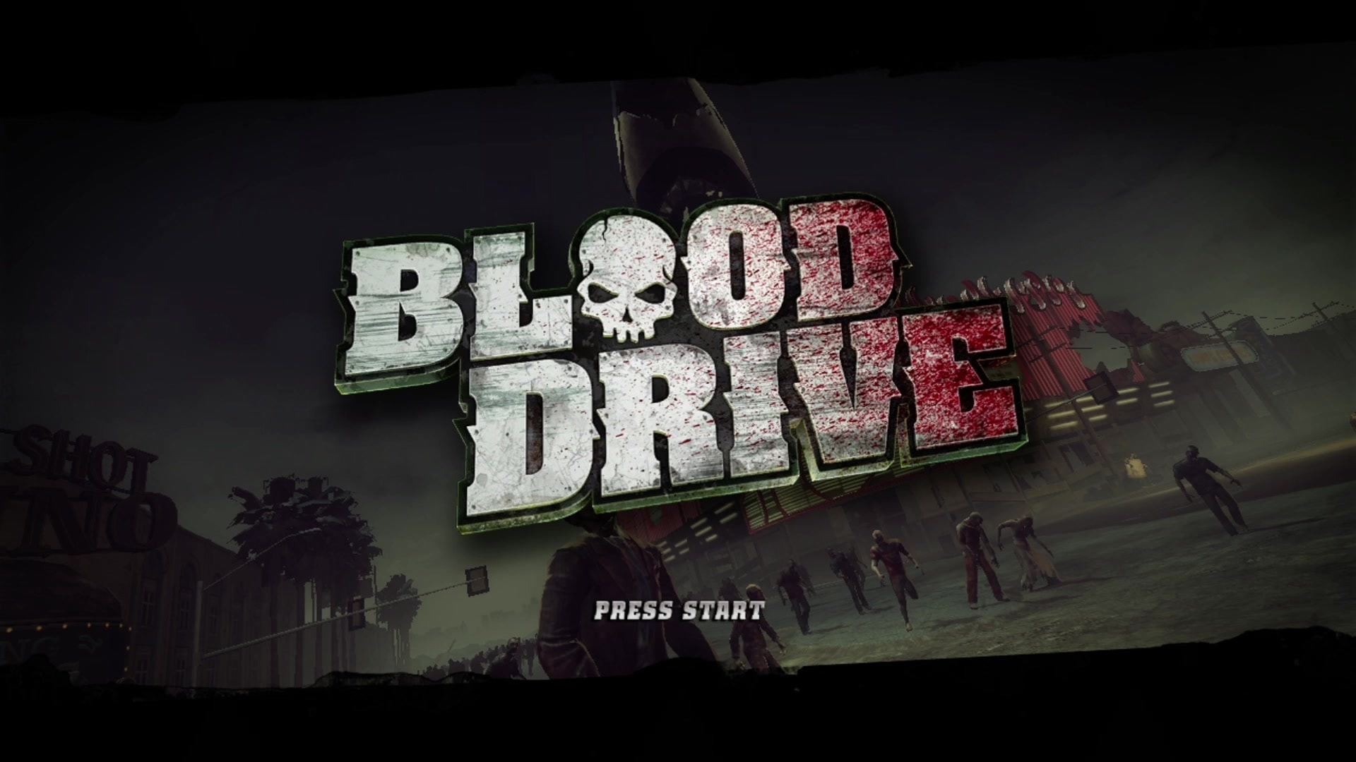 Blood Drive title screen for Xbox 360